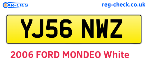 YJ56NWZ are the vehicle registration plates.