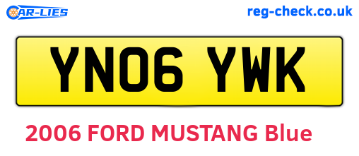 YN06YWK are the vehicle registration plates.