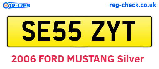 SE55ZYT are the vehicle registration plates.
