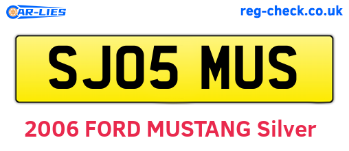 SJ05MUS are the vehicle registration plates.