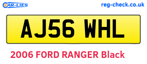 AJ56WHL are the vehicle registration plates.