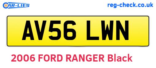 AV56LWN are the vehicle registration plates.