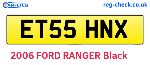 ET55HNX are the vehicle registration plates.
