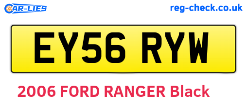 EY56RYW are the vehicle registration plates.