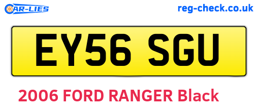 EY56SGU are the vehicle registration plates.