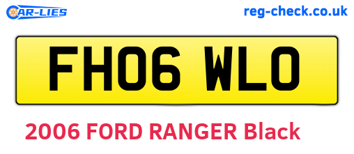 FH06WLO are the vehicle registration plates.