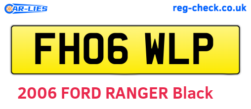 FH06WLP are the vehicle registration plates.