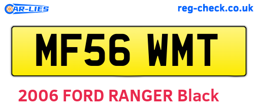 MF56WMT are the vehicle registration plates.