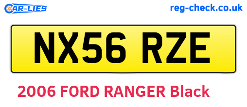 NX56RZE are the vehicle registration plates.