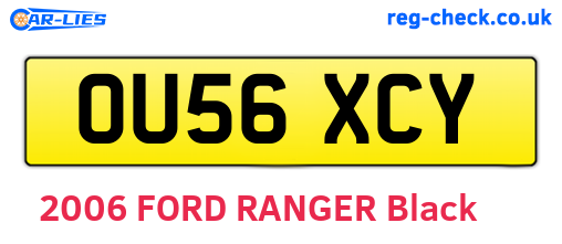 OU56XCY are the vehicle registration plates.