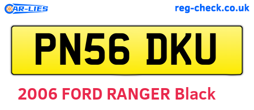 PN56DKU are the vehicle registration plates.