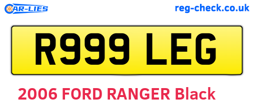 R999LEG are the vehicle registration plates.