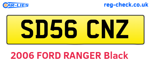 SD56CNZ are the vehicle registration plates.