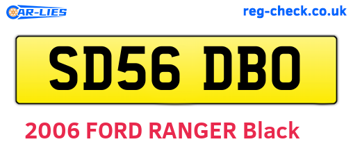 SD56DBO are the vehicle registration plates.