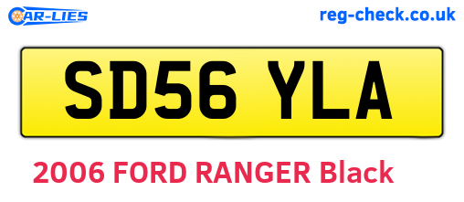 SD56YLA are the vehicle registration plates.