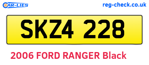 SKZ4228 are the vehicle registration plates.