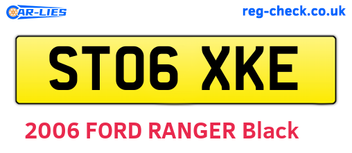 ST06XKE are the vehicle registration plates.