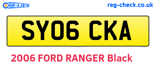 SY06CKA are the vehicle registration plates.
