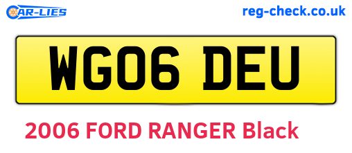 WG06DEU are the vehicle registration plates.