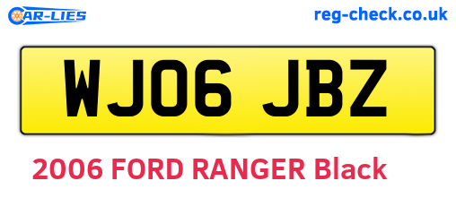 WJ06JBZ are the vehicle registration plates.