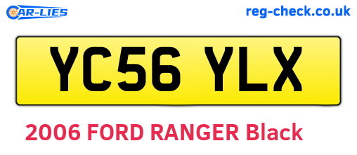 YC56YLX are the vehicle registration plates.