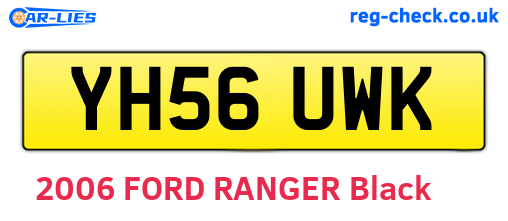YH56UWK are the vehicle registration plates.