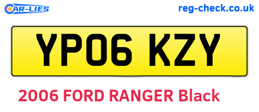 YP06KZY are the vehicle registration plates.