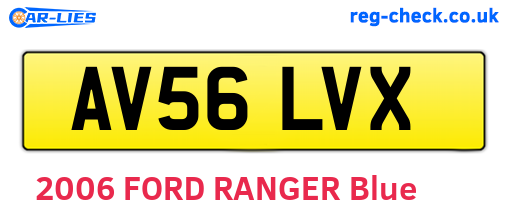 AV56LVX are the vehicle registration plates.