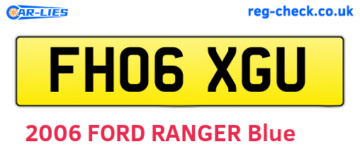FH06XGU are the vehicle registration plates.