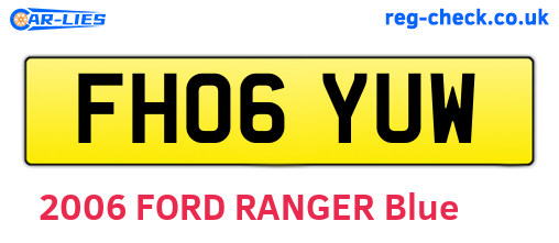 FH06YUW are the vehicle registration plates.