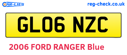 GL06NZC are the vehicle registration plates.