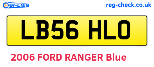 LB56HLO are the vehicle registration plates.