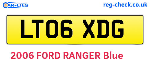 LT06XDG are the vehicle registration plates.