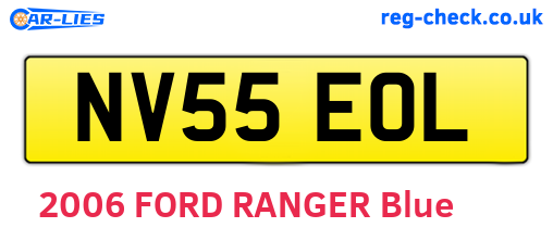 NV55EOL are the vehicle registration plates.