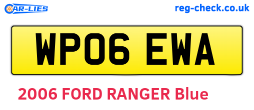 WP06EWA are the vehicle registration plates.