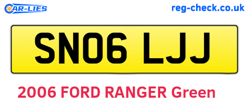 SN06LJJ are the vehicle registration plates.