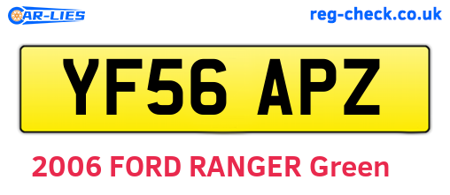 YF56APZ are the vehicle registration plates.
