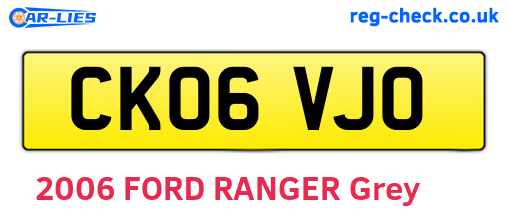CK06VJO are the vehicle registration plates.