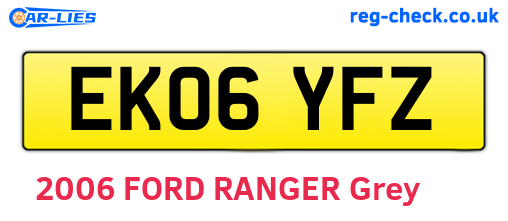 EK06YFZ are the vehicle registration plates.