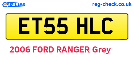 ET55HLC are the vehicle registration plates.