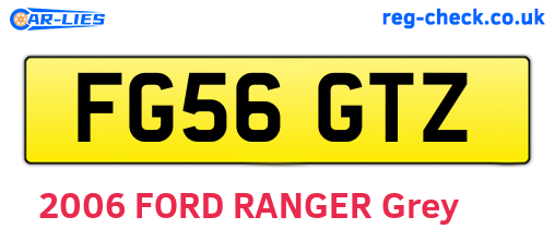 FG56GTZ are the vehicle registration plates.