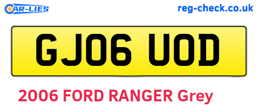GJ06UOD are the vehicle registration plates.