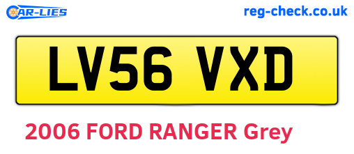LV56VXD are the vehicle registration plates.