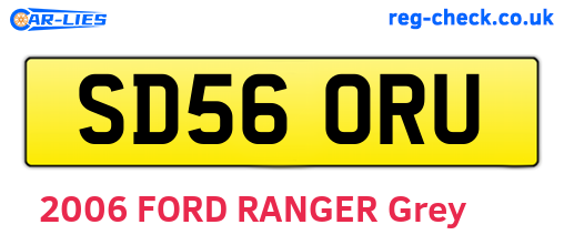 SD56ORU are the vehicle registration plates.