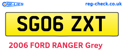 SG06ZXT are the vehicle registration plates.