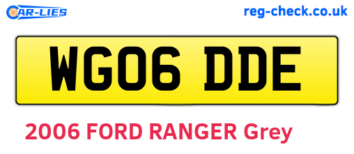 WG06DDE are the vehicle registration plates.
