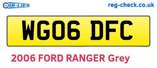 WG06DFC are the vehicle registration plates.