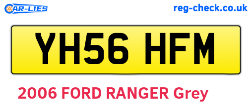 YH56HFM are the vehicle registration plates.
