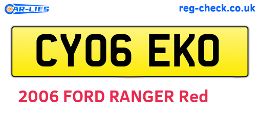 CY06EKO are the vehicle registration plates.