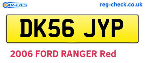 DK56JYP are the vehicle registration plates.